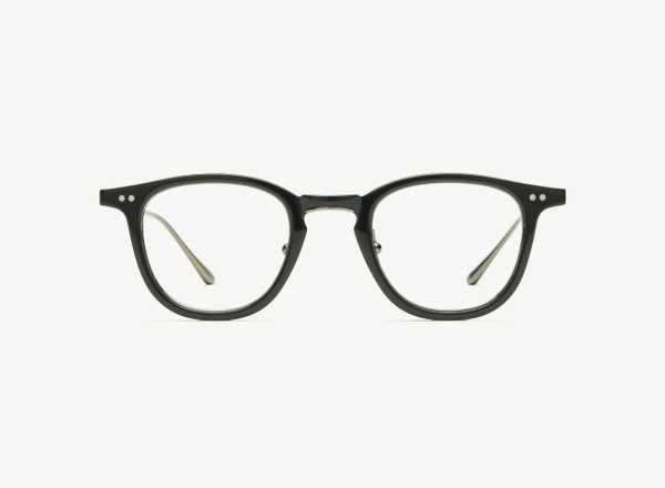 Front view of a pair of eyeglasses called the Critic in Black