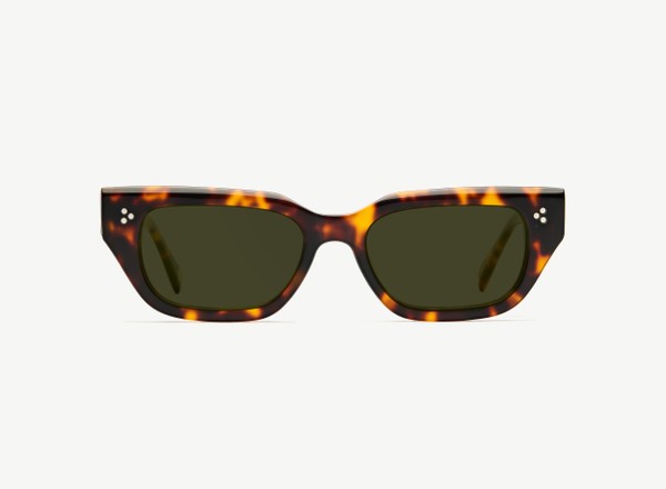 Front view of a pair of eyeglasses called the Publicist in Tortoise