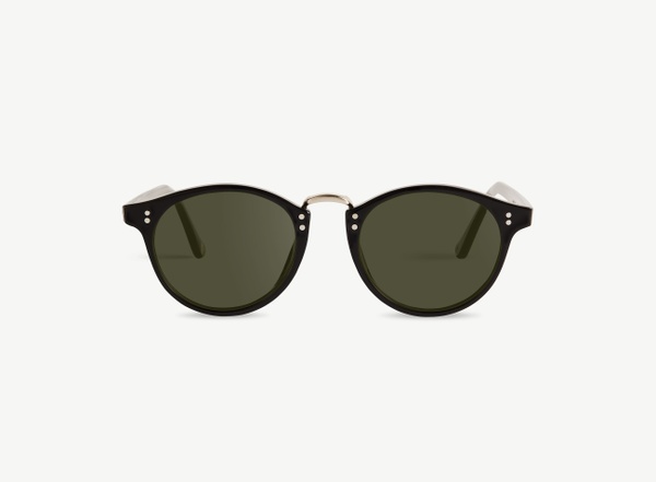 Front view of a pair of eyeglasses called the Saint in Black