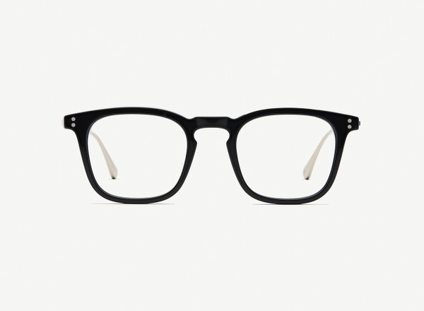 Front view of a pair of eyeglasses called the Engineer in Black