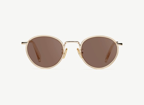 Front view of a pair of eyeglasses called the Author in Nude