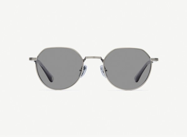 Front view of a pair of eyeglasses called the Scholar in Gunmetal