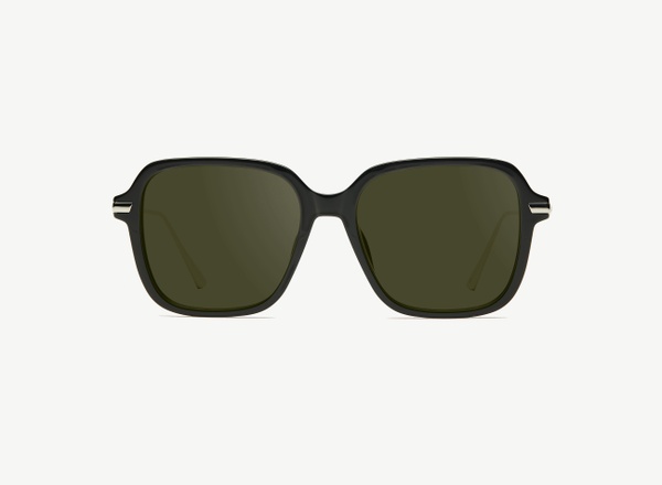 Front view of a pair of eyeglasses called the Lover in Black