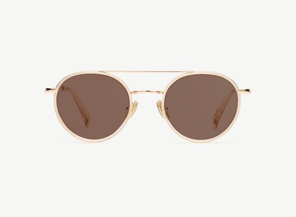 Front view of a pair of eyeglasses called the Prospect in Nude