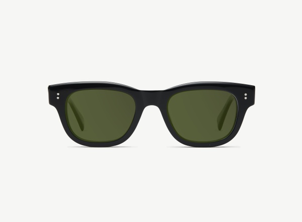 Front view of a pair of eyeglasses called the Navigator in Black