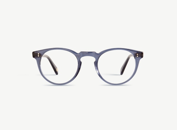Front view of a pair of eyeglasses called the Bohemian in Midnight