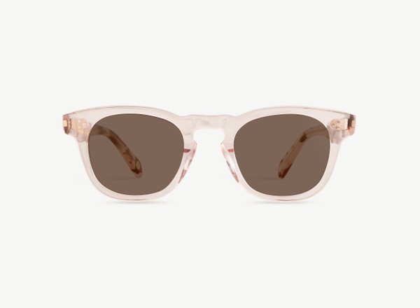 Front view of a pair of eyeglasses called the Diva in Rose