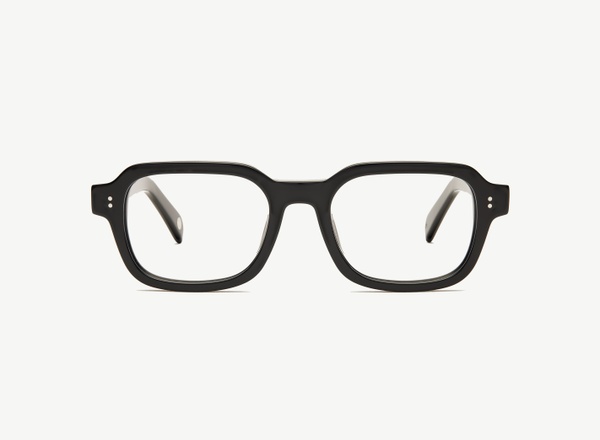 Front view of a pair of eyeglasses called the Prophet in Black