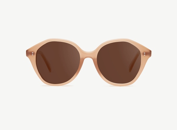 Front view of a pair of eyeglasses called the Angel in Hazelnut