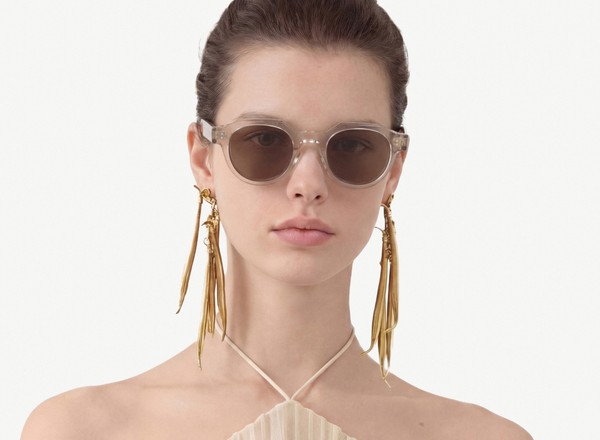 Front view of a pair of eyeglasses called the Pathfinder in Nude