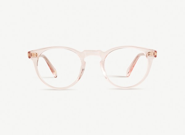 Front view of a pair of eyeglasses called the Bohemian in Soda