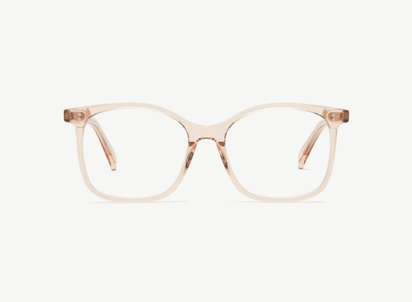 Front view of a pair of eyeglasses called the Saviour in Nude