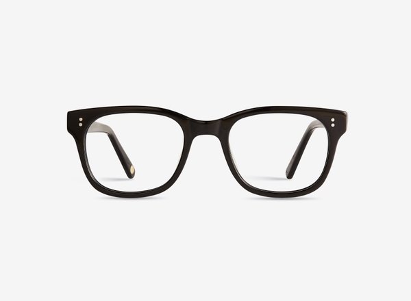 Front view of a pair of eyeglasses called the Creator in Black