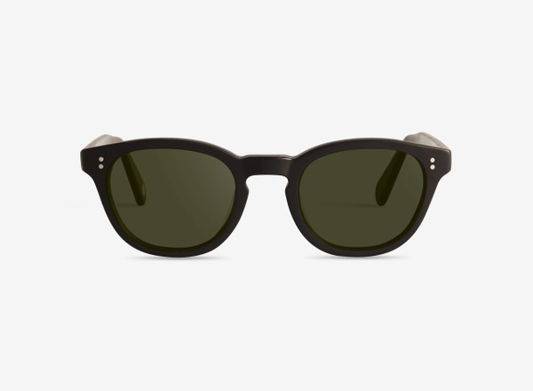 Front view of a pair of eyeglasses called the Character in Matt Black