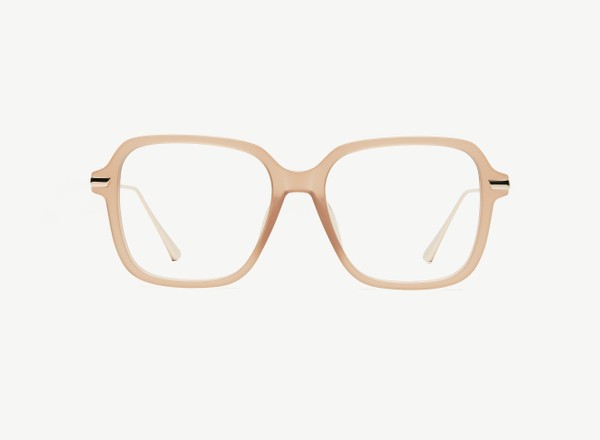 Front view of a pair of eyeglasses called the Lover in Hazelnut