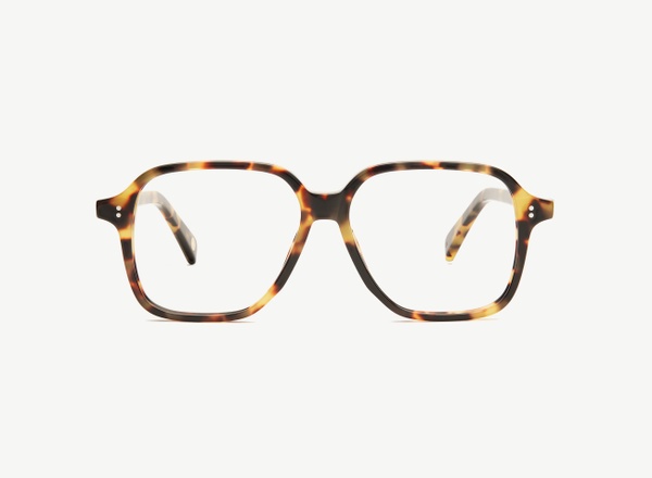 Front view of a pair of eyeglasses called the Legend in Turtle