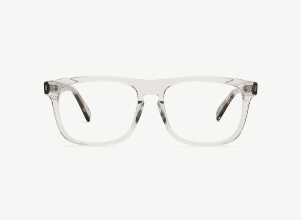 Front view of a pair of eyeglasses called the Captain in Frost