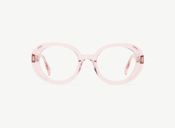Front view of a pair of eyeglasses called the Collector in Soda