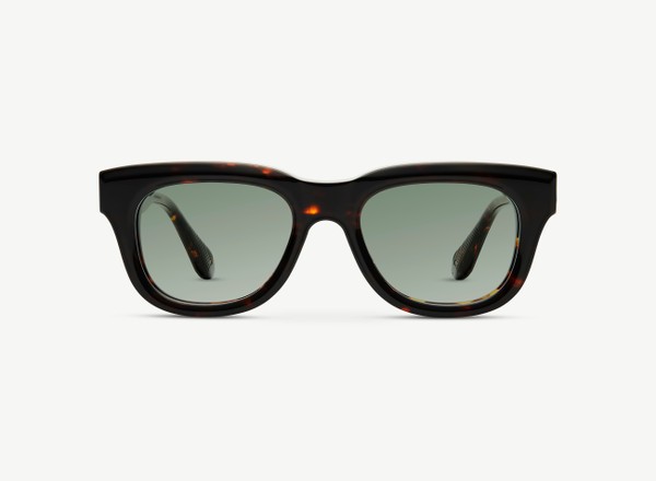 Front view of a pair of eyeglasses called the Tony in Casablanca