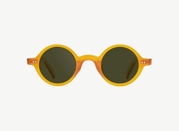 Front view of a pair of eyeglasses called the Poet in Marigold