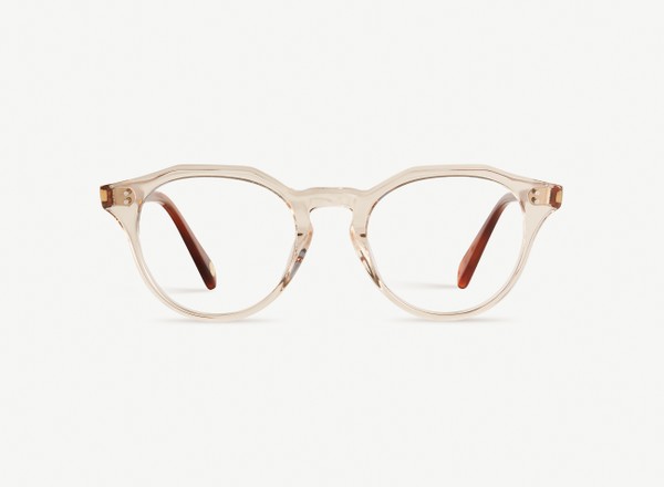 Front view of a pair of eyeglasses called the Maestro in Sunrise