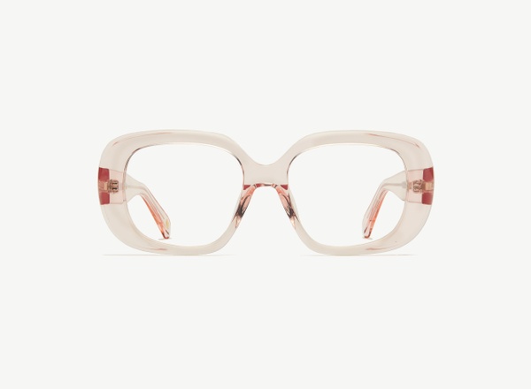 Front view of a pair of eyeglasses called the Fan in Soda