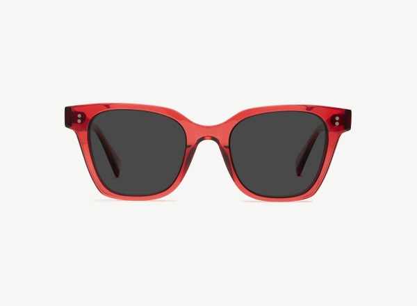 Front view of a pair of eyeglasses called the Lecturer in Burgundy