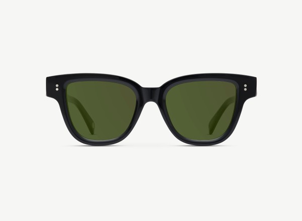 Front view of a pair of eyeglasses called the Singer in Black