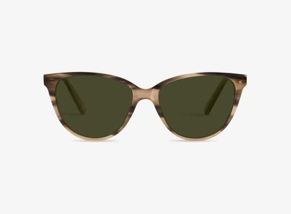 Front view of a pair of eyeglasses called the Cutie in Ash