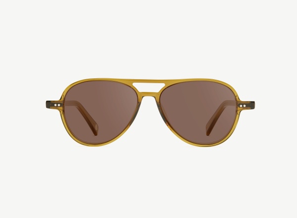 Front view of a pair of eyeglasses called the Radical in Olive