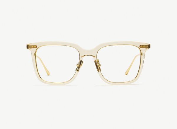 Front view of a pair of eyeglasses called the Manager in Nude