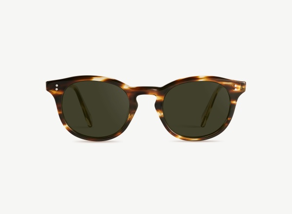 Front view of a pair of eyeglasses called the Artist in Tobacco