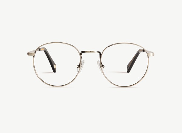 Front view of a pair of eyeglasses called the Daydreamer in Gunmetal