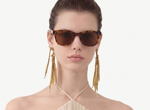 Front view of a pair of eyeglasses called the Creator in Caramel