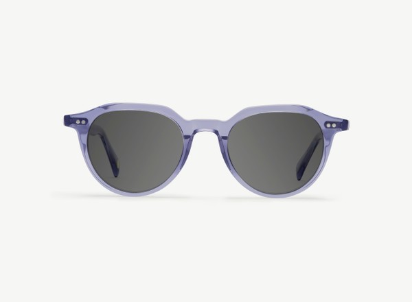 Front view of a pair of eyeglasses called the Director in Denim