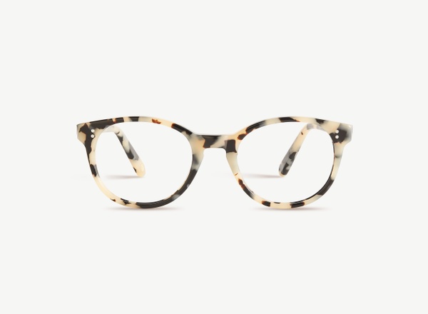 Front view of a pair of eyeglasses called the Londoner in Diorite