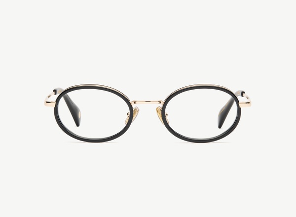 Front view of a pair of eyeglasses called the Vogue in Black