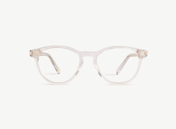 Front view of a pair of eyeglasses called the Fashioner in Crystal