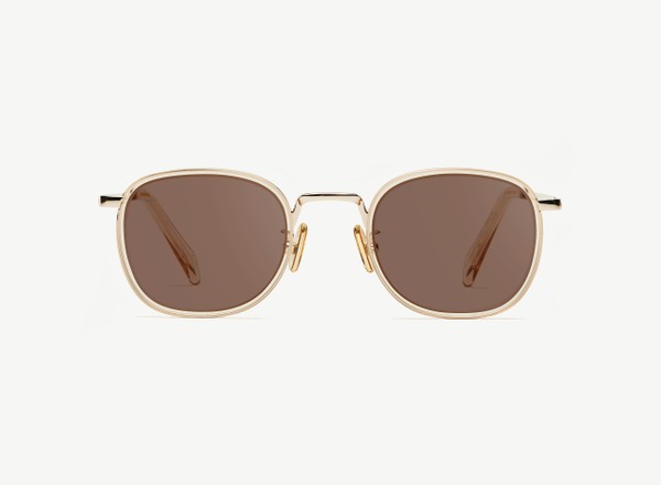 Front view of a pair of eyeglasses called the Diplomat in Nude