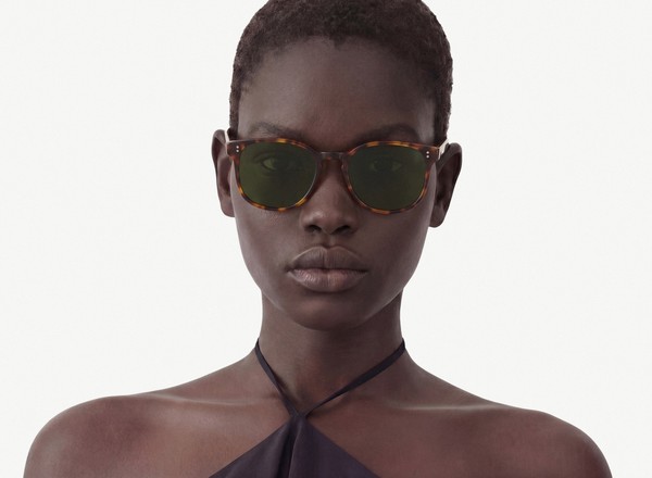 Front view of a pair of eyeglasses called the Superhero in Tortoise