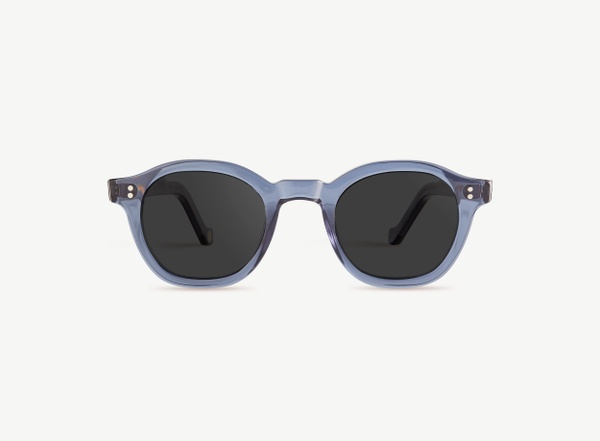 Front view of a pair of eyeglasses called the Designer in Midnight