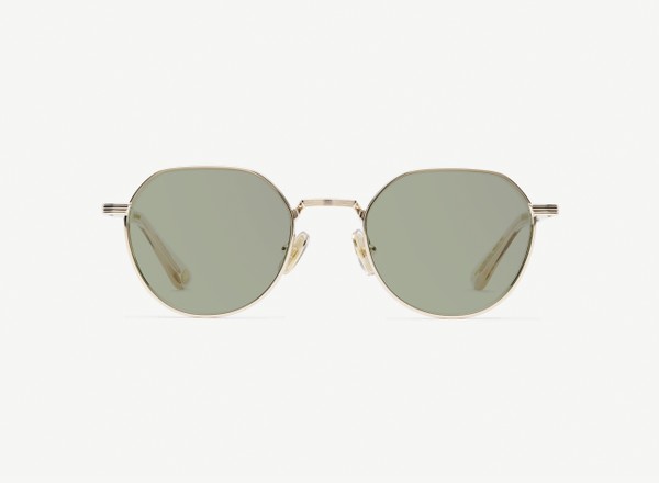 Front view of a pair of eyeglasses called the Scholar in Gold