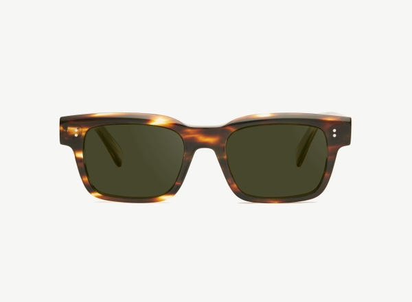 Front view of a pair of eyeglasses called the Expert in Tobacco