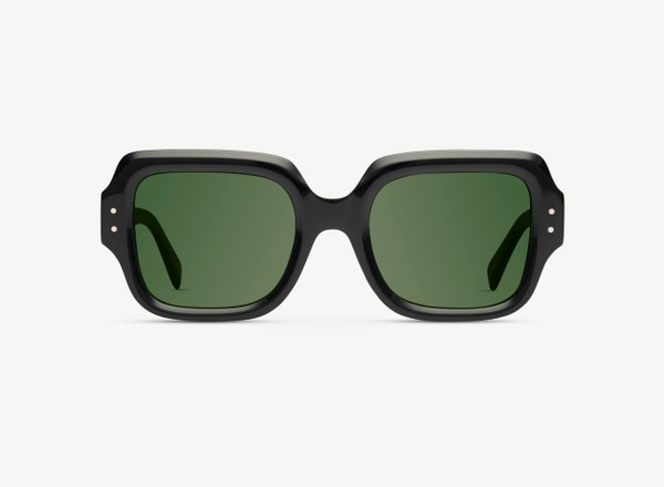 Front view of a pair of eyeglasses called the Provocateur in Black
