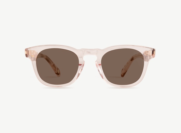 Front view of a pair of eyeglasses called the Diva in Rose