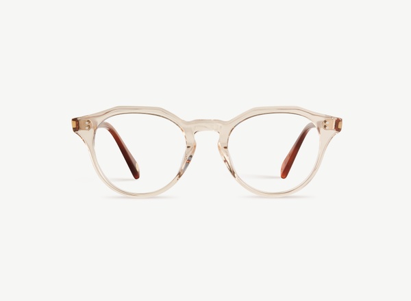 Front view of a pair of eyeglasses called the Maestro in Sunrise