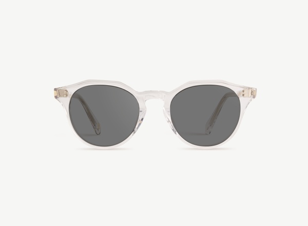 Front view of a pair of eyeglasses called the Maestro in Crystal