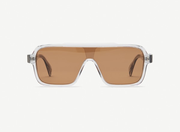 Front view of a pair of eyeglasses called the Rider in Smoke