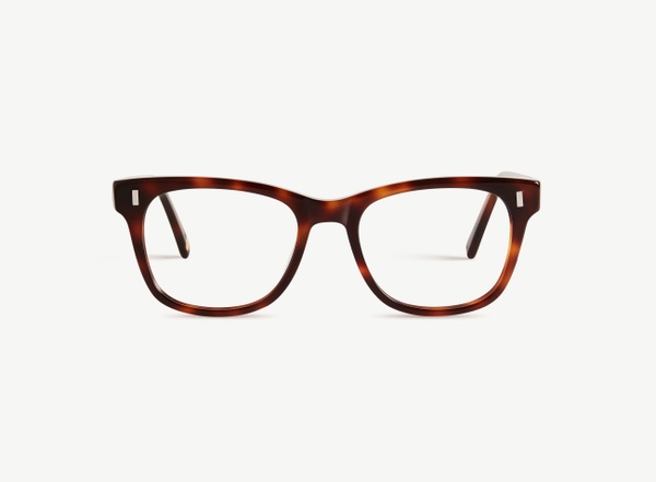 Front view of a pair of eyeglasses called the Actor in Cognac