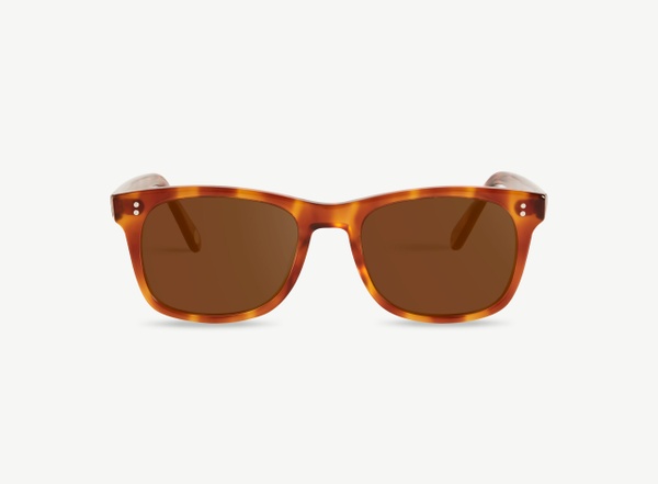 Front view of a pair of eyeglasses called the Founder in Honey